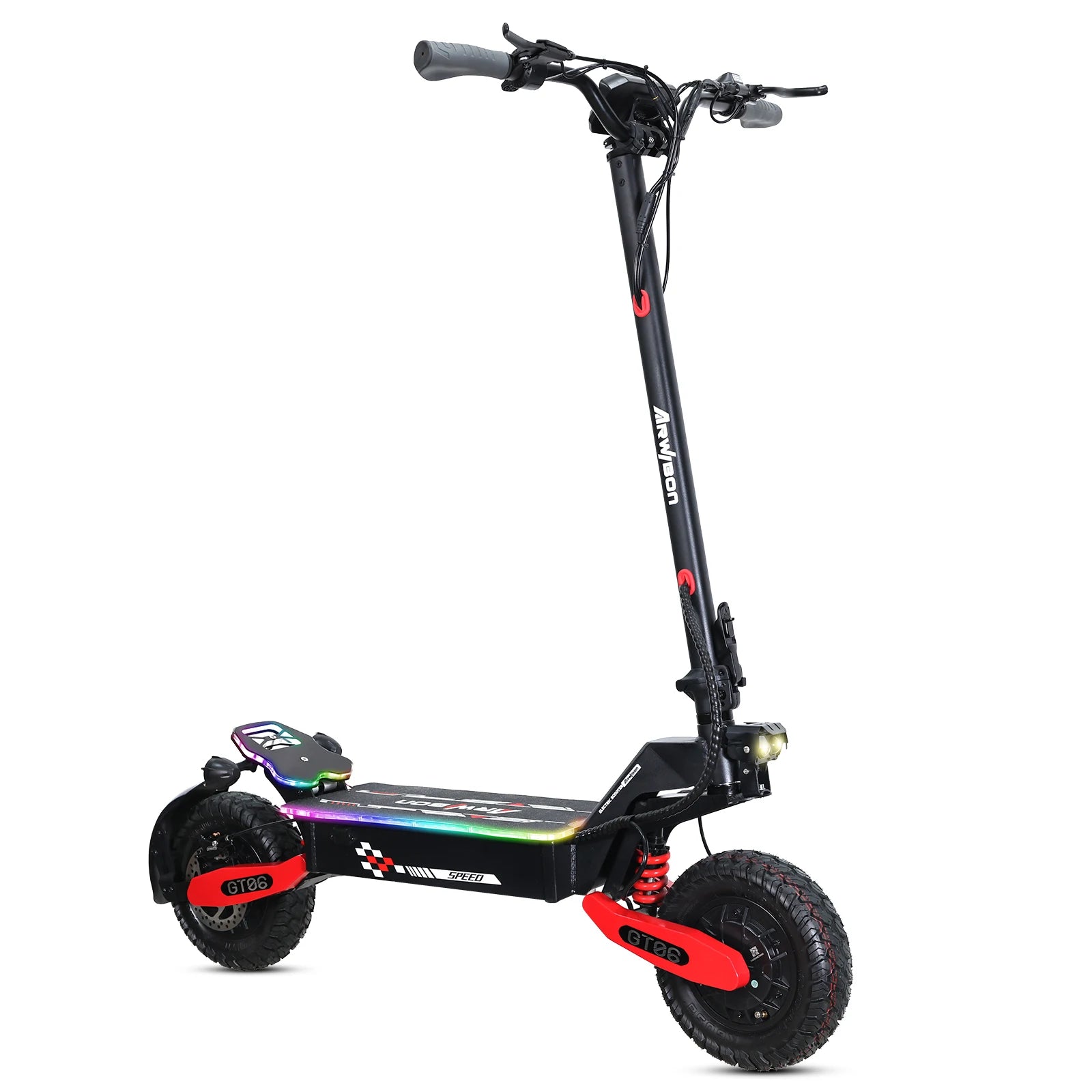 Arwibon GT06Plus Adult Electric Scooter,Speed up to 35MPH, 52V23.4AH ,11 Inch Off-Road Tires, Foldable Sports Commuter E-Scooter