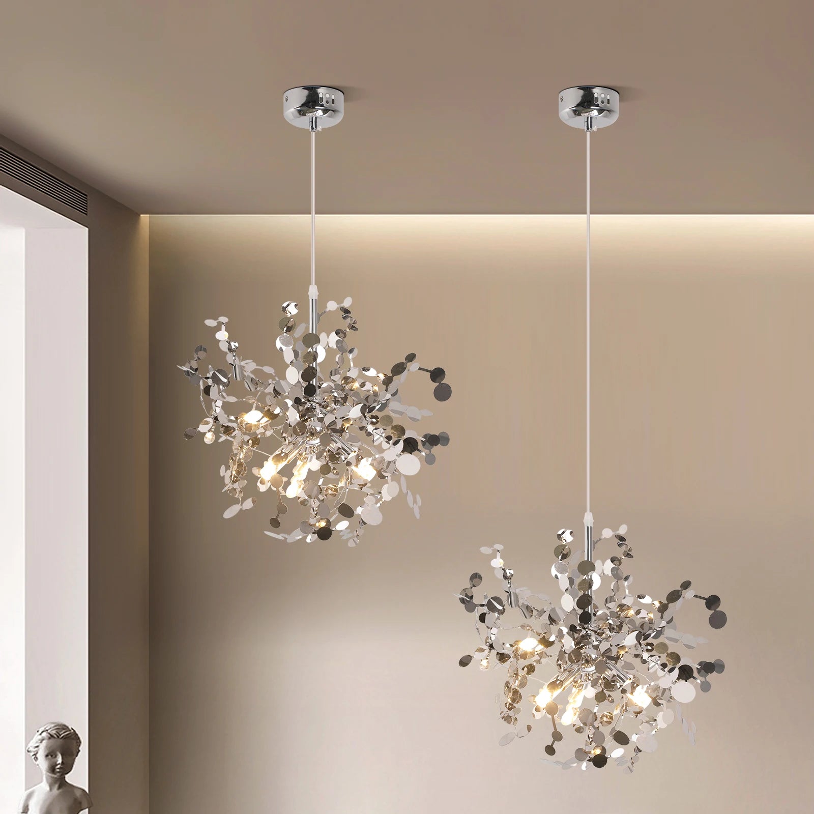 Modern Pendant Light Led Firework Chandelier Hanging Ceiling Lamp Dining Room Kitchen Island Nordic Luminaire Home Decor Fixture