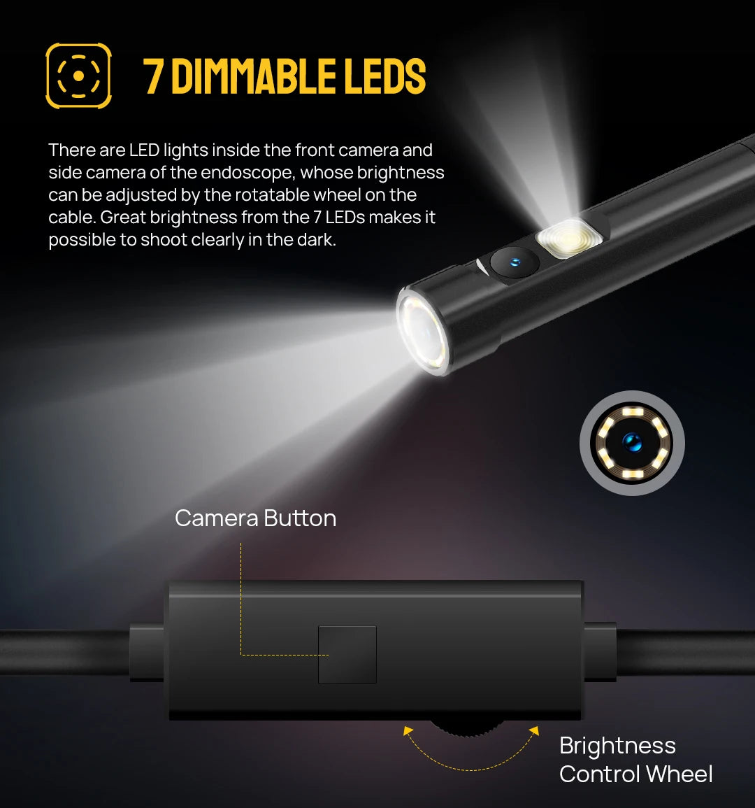 Ulefone Waterproof Endoscope, 3 in 1, for ARMOR 9, ARMOR 9E, Power Armor 13, Power Armor 18T