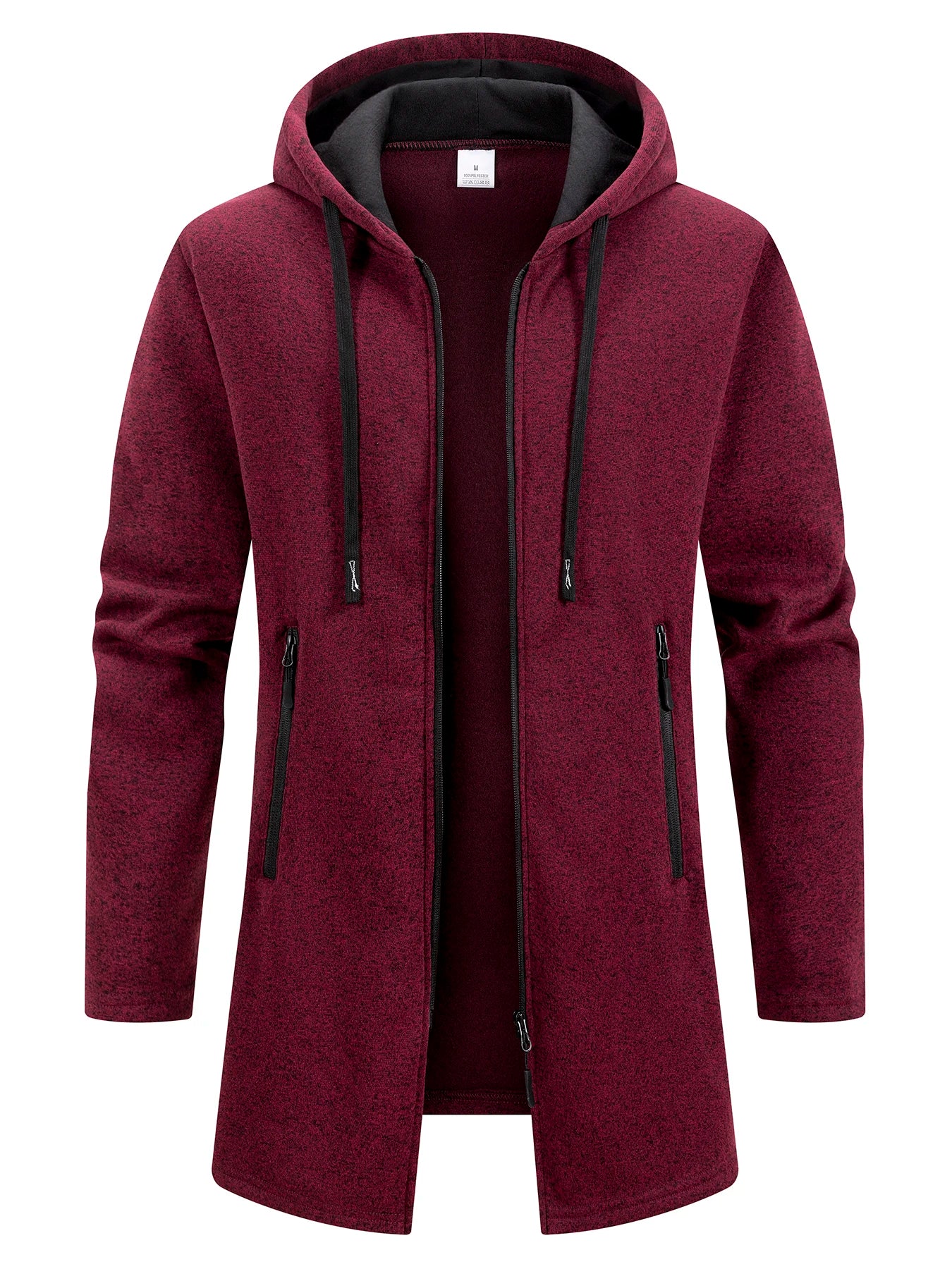 Men's Fleece Hoodies Long Sleeve Sweatwear for Men Zipper Hooded Sweatshirts Loose Autumn Winter Zipper Jacket Coat Warm Sweater