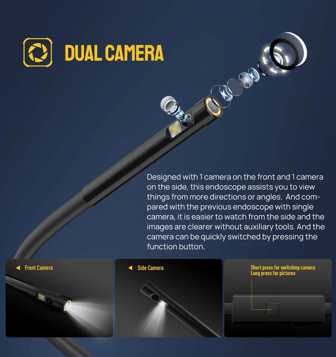 Ulefone Waterproof Endoscope, 3 in 1, for ARMOR 9, ARMOR 9E, Power Armor 13, Power Armor 18T