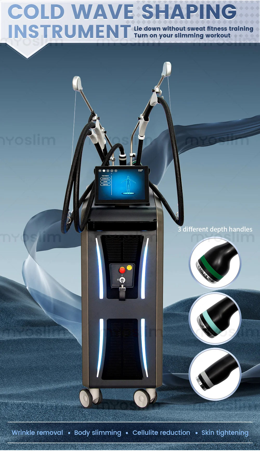 3-in-1 Non-invasive Ice Microwave Body Shaping Machine Precise Fat Dissolving Reshape Firm Skin Machine