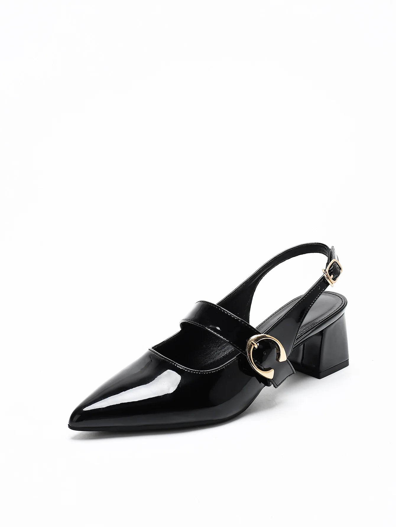 Women's summer sandals2026New French-style pointed-toe, closed-toe, chunky-heeled high-heeled shoes