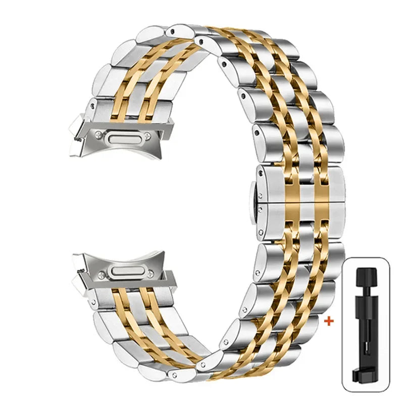No Gaps Stainless Steel Strap For Samsung Galaxy Watch 6 5 4 44mm 40mm 5Pro 45mm Band Watch 6 4 Classic 43 47mm 42/46mm Bracelet