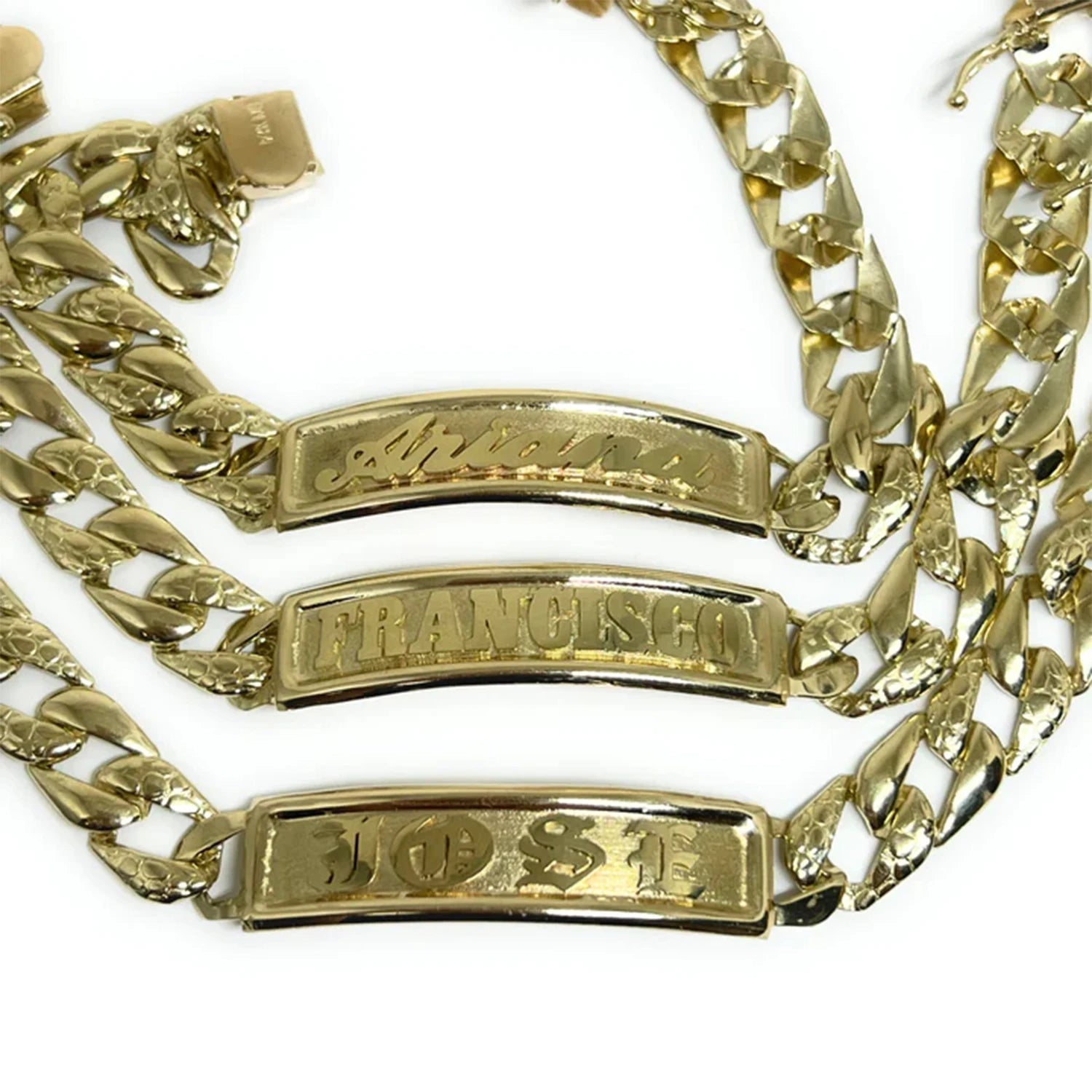 Zciti customized 3D Nameplate bracelet thick chain personalized customized gold-plated name bracelet