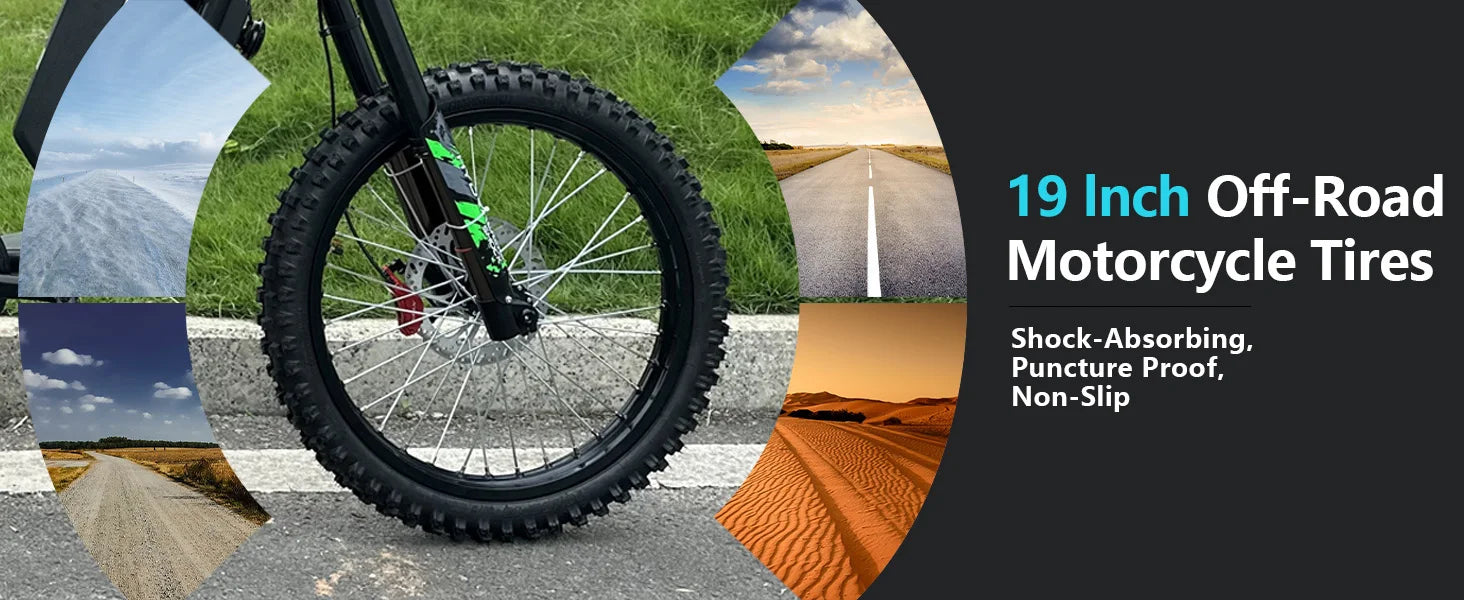R3 Electric Dirt Bike for Adults Peak 6000W brushless Motor 45-50MPH Speed Dirtbike 50 Miles Range Ebike with 60V 25Ah Battery