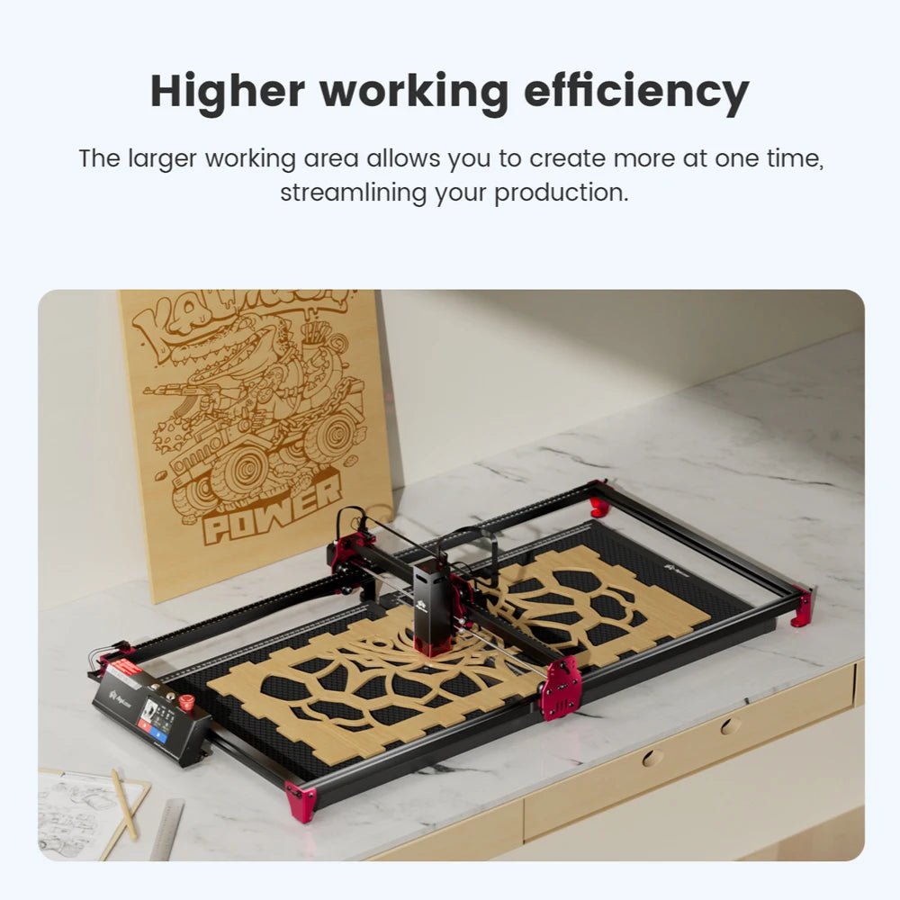 AlgoLaser DIY KIT MK2 Laser Engraver 10W Output CNC Laser Cutter DIY Laser Engraving Machine Cutting Tool Add 3.5IN Touch Screen