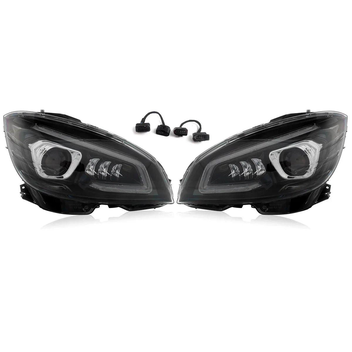 MAGICKIT Projector Headlights For 2007-2011 Mercedes C Class W204 S204 C300 C350 LED Headlamp Car Accessories