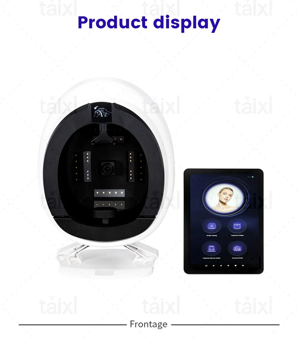 NEW 3D Skin Scanner Care Facial Analyzer Monitor Machine Mirror Portable Testing English Detector Face Camera Test Analysis