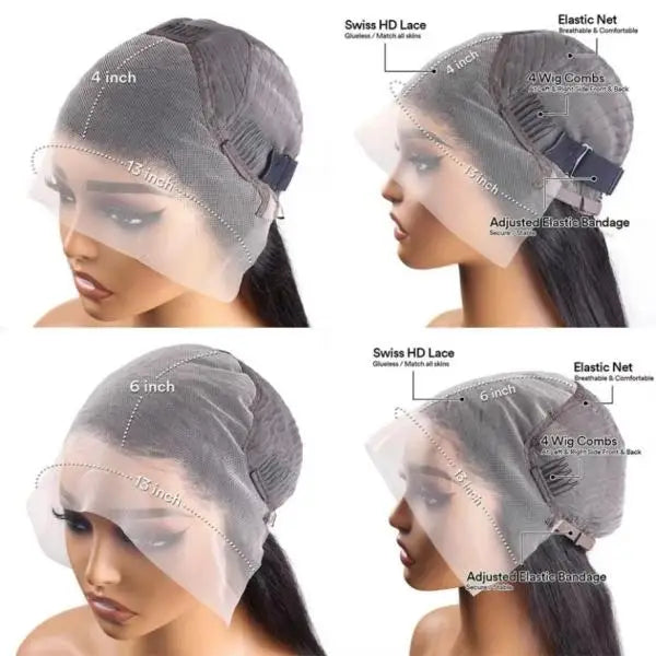 Chocolate Brown 13x6 HD Lace Front Wig Body Wave Transparent Lace Frontal Wig Colored Human Hair Wigs 13x4 Preplucked Glueless