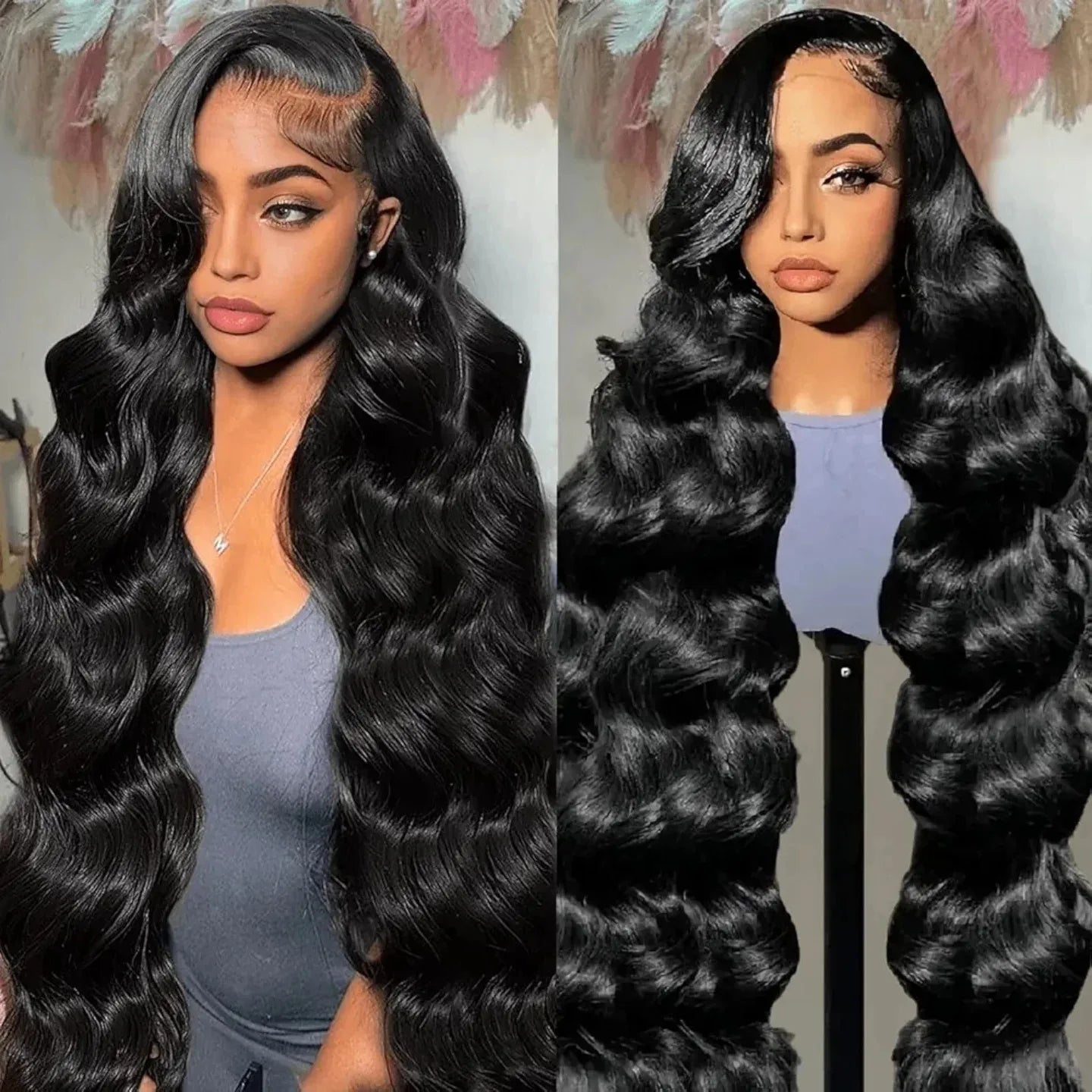 44 Inch Hd Body Wave Lace Front Wig Pre Plucked 13x4 13x6 Loose Wave Lace Frontal Wig Human Hair Wigs On Clearance Sale Lace Wig
