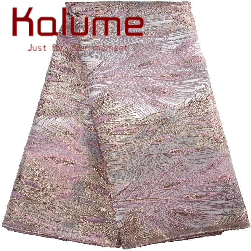 Kalume Lace 2025 Luxury African Brocade Lace Fabric High Quality French Gilding Lace Fabric For Sewing Cloth Party Dress F4442