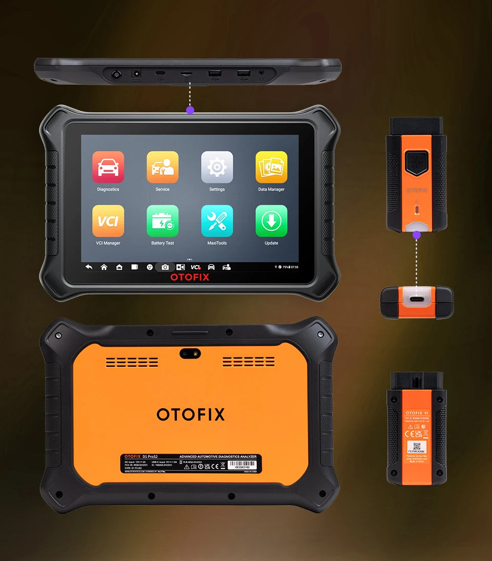 OTOFIX D1 PROS2 BiDirectional Scan Tool Upgrad of D1 PROS Bluetooth Scanner ECU Coding Diagnostic Scanner Tool FCA 2-Year Update