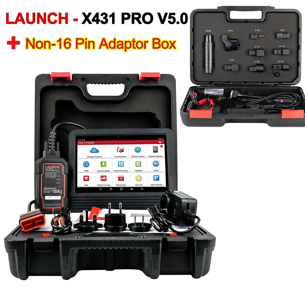 LAUNCH X431 PRO V5.0 Car Diagnostic Tools DBScar VII VCI CAN FD DOIP Auto OBD OBD2 Scanner 38+ Reset ECU Coding Bidirectional