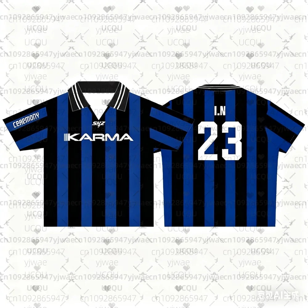 2025 Men KARMA Album Fans Support Shirts Oversized T Shirt Korean Fashion Streetwear Hip Hop Casual Loose Jerseys TEES