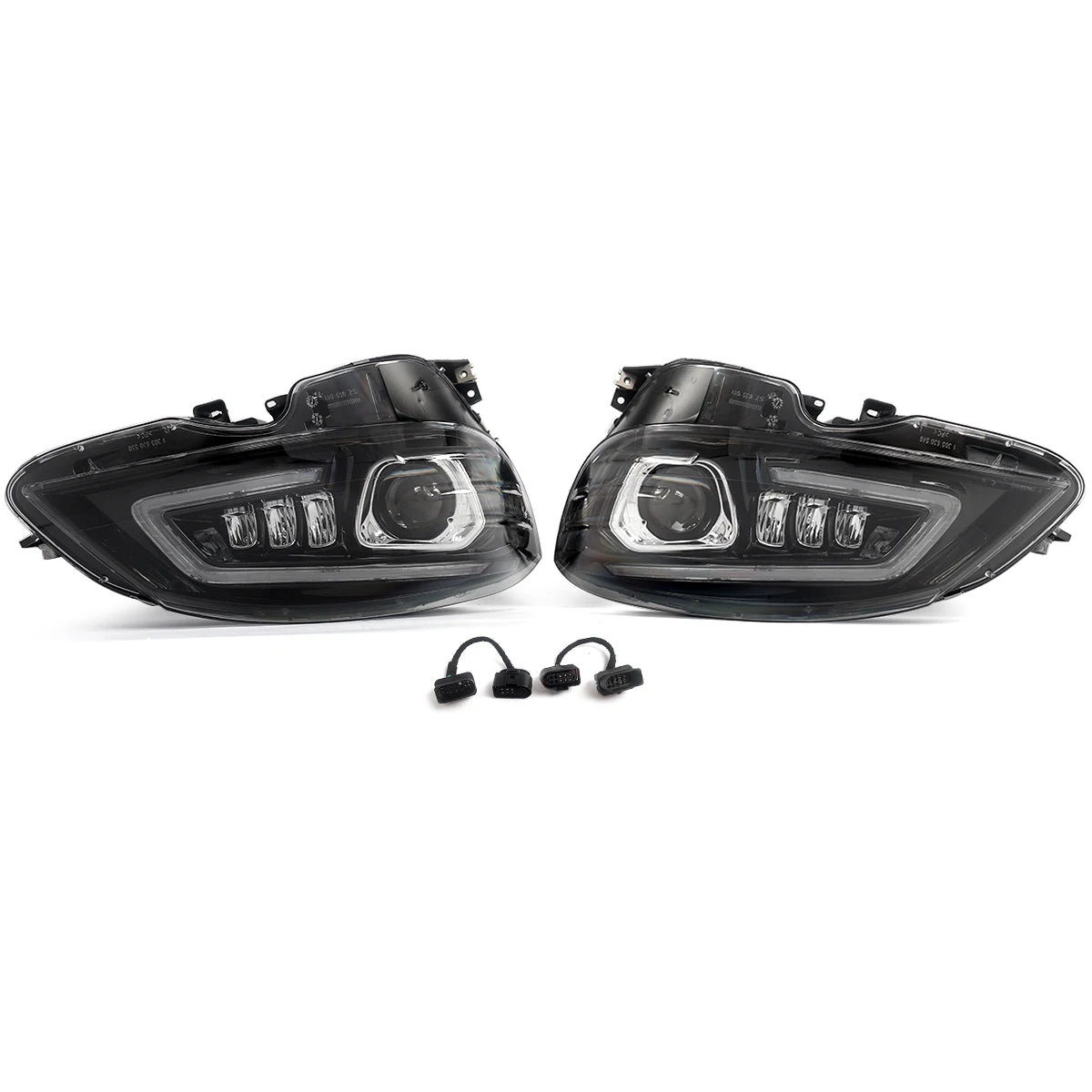 MAGICKIT Projector Headlights For 2007-2011 Mercedes C Class W204 S204 C300 C350 LED Headlamp Car Accessories