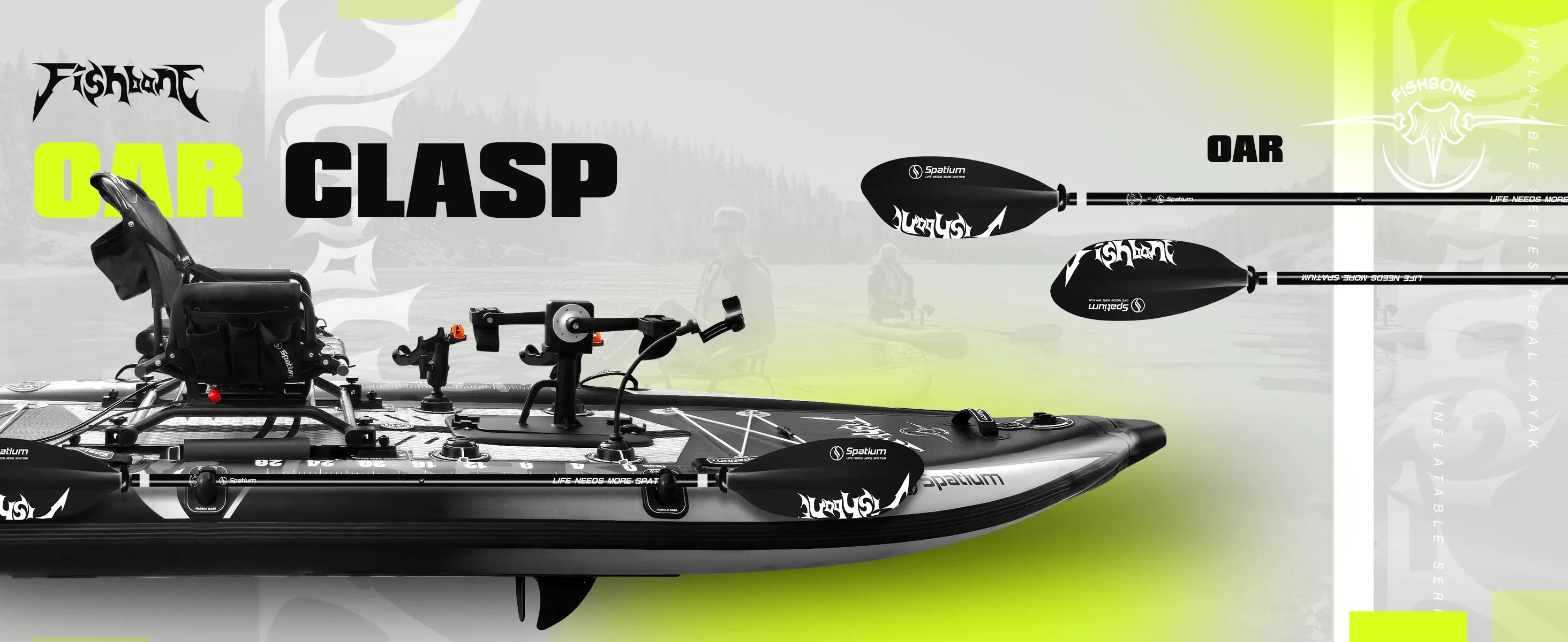Spatium Fishing Kayak Boat Pedal Drive Sit on Top Pedal Drive Kayak Power System Orientation System, 11'*48"*6",Capacity 660LBS