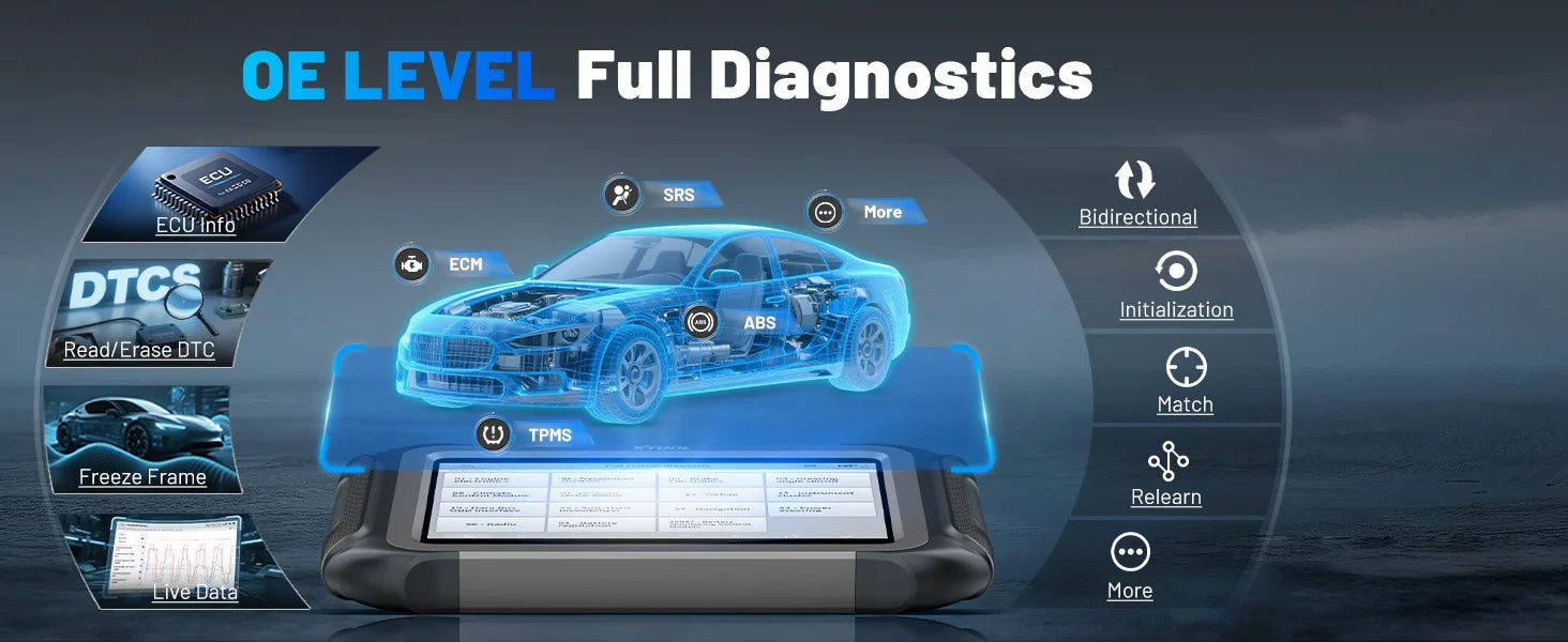 XTOOL D9S PRO Bluetooth Diagnostic Tool ECU Coding Programming Automotive Scanner Key Programmer Topology Map CAN FD DoIP