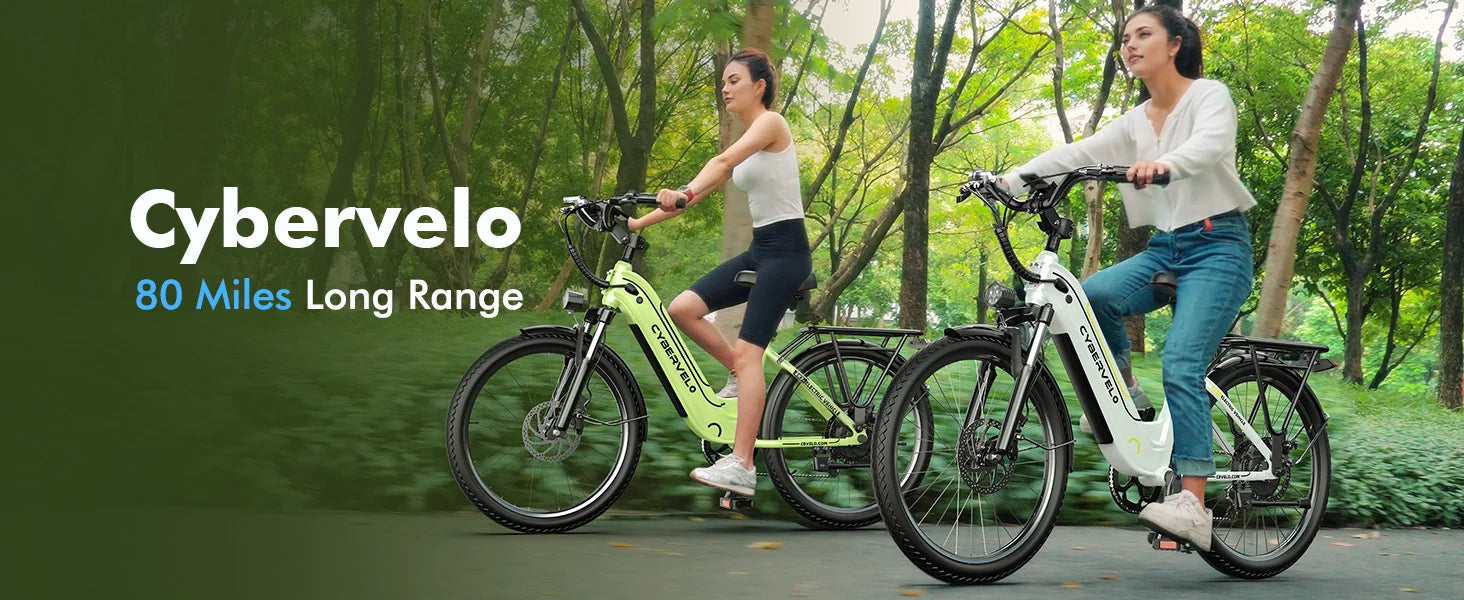 1000W Electric Bike for Adults Cybervelo EK7 26inch Shimano 7 Speed 80+Miles Removable Battery All Terrain E-bike