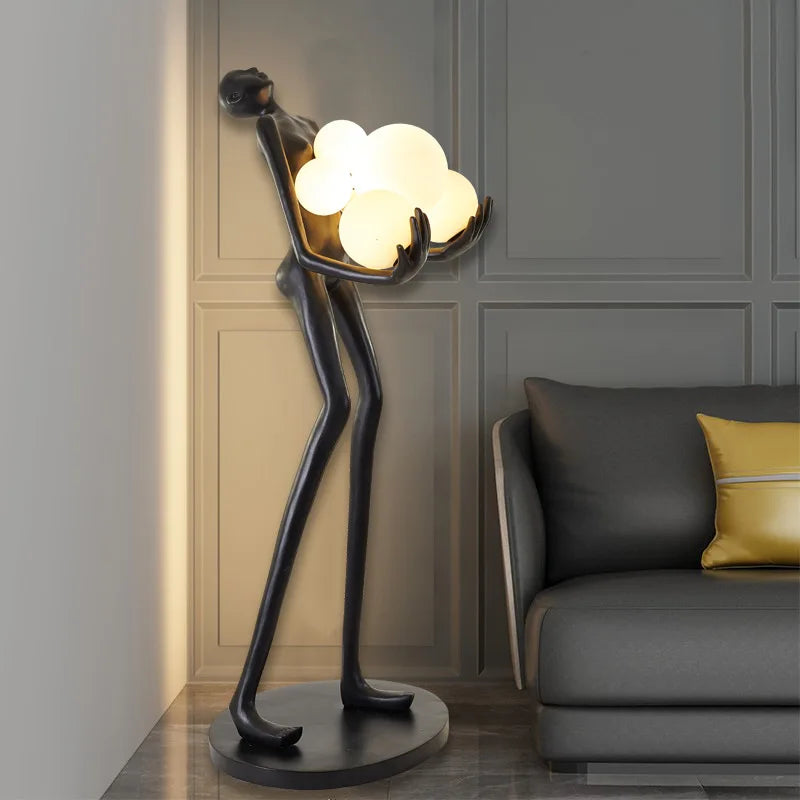 Nordic Humanoid Floor Lamp Sculpture Design Exhibition Hall Decoration Living Room LampS Styling Lamp Halloween Lamp BedroomLamp