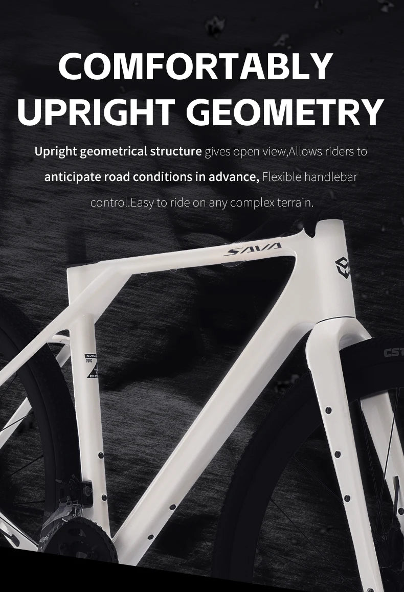 SAVA R21 Gelaro S6/S4 Gravel Bike, All-Terrain Off-Road Bike, 700C Carbon Fiber Frame and GRX 11/GRX 20Speed Gearset bicycle