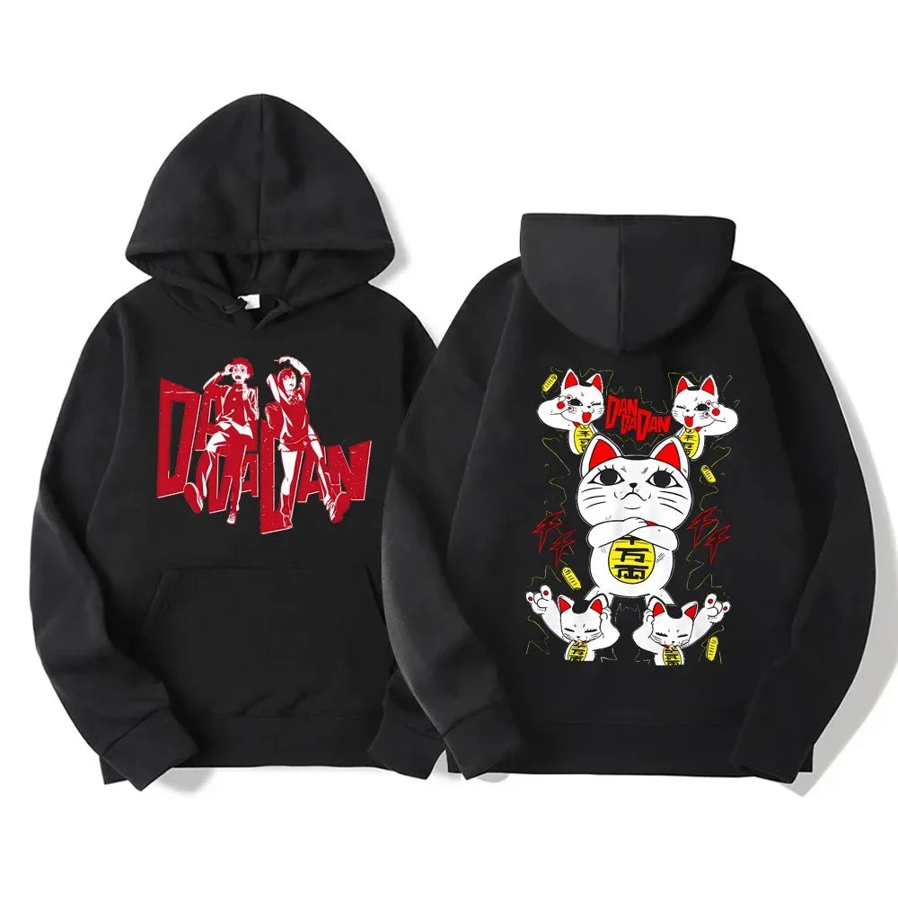 Japan Funny Anime Peripherals Dandadan Graphic Print Hoodies Men Women Harajuku Unisex Vintage Pullovers Oversized Sweatshirts