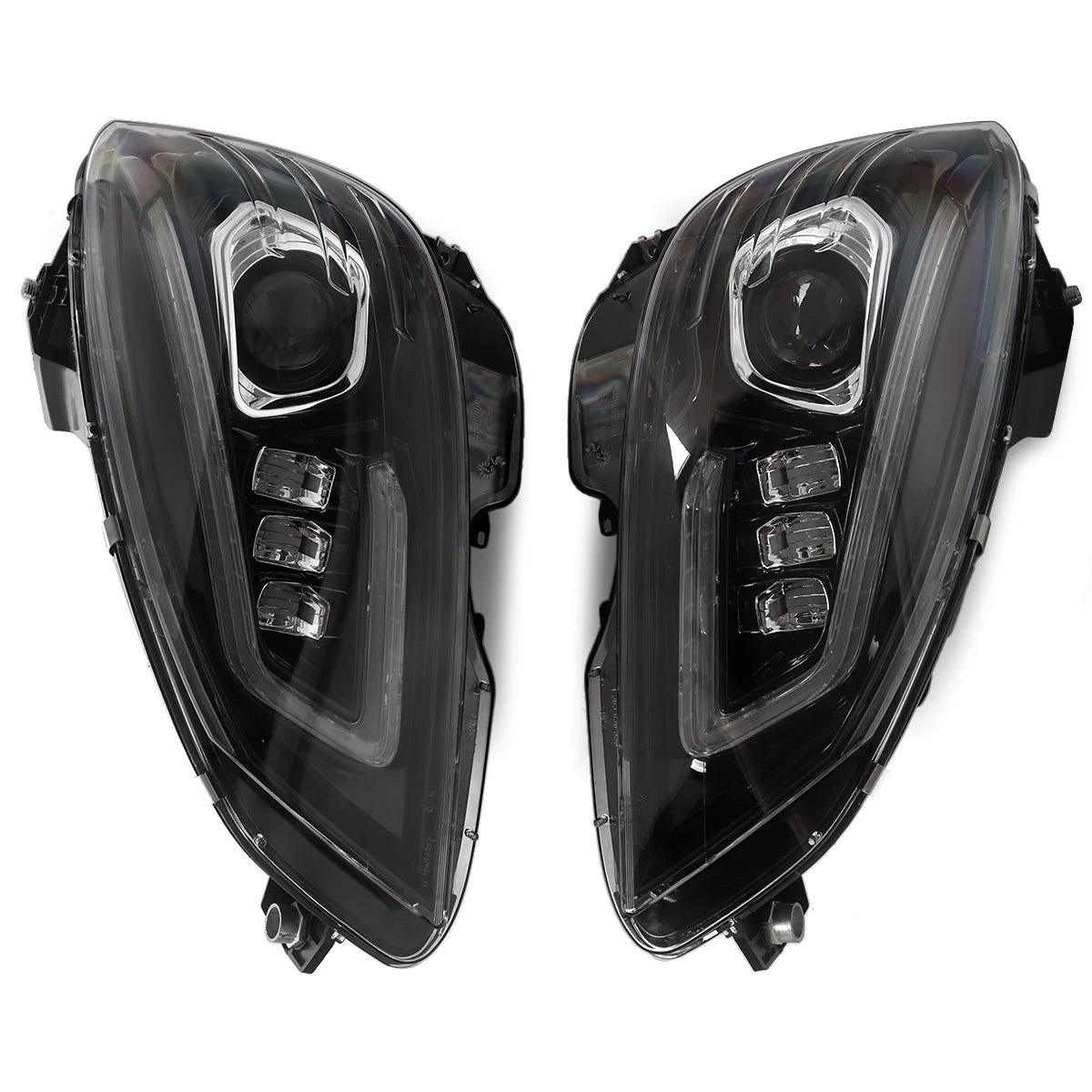 MAGICKIT Projector Headlights For 2007-2011 Mercedes C Class W204 S204 C300 C350 LED Headlamp Car Accessories