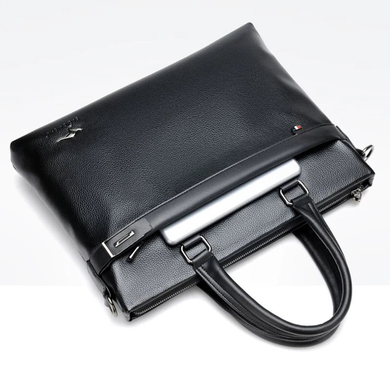 Men's Bag Genuine Leather Men Briefcase for Laptop 14 Messenger Men's Leather Bag Business Portfolio for Document A4
