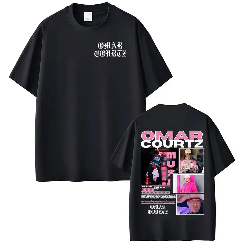 Rapper Omar Courtz Primera Musa 2025 Graphic T-shirts Men Women Vintage 90s Hip Hop Gothic T Shirt Summer Tops Oversized T-shirt