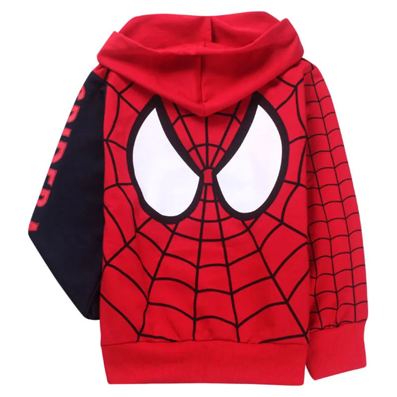 Halloween Boys Hoodies Sweatshirts Cartoon Spiderman Kids Outwear Zipper Hooded Clothes 2026 New Spider man Children's Clothing