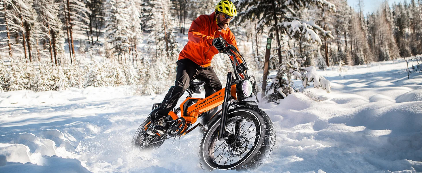 2000W Peak Folding Electric Bike Cybervelo EK6 Adults 30+MPH 48V 25Ah Removable Battery 20" Fat Tire Off Road E-bike