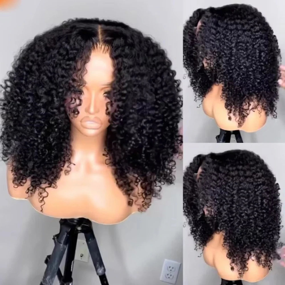 Glueless Wear And Go Kinky Curly Wig Human Hair Precut 7x5 13x6 HD Frontal Wigs Ready to Perplucked Curly Lace Front Wig On Sale