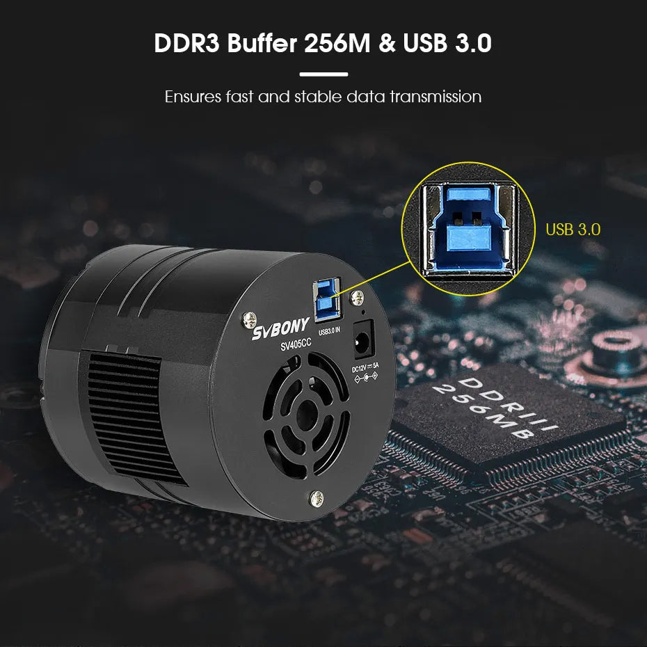 SVBONY SV405CC DSO Cooled 11.7Mp CMOS Color Astronomy Camera w/ USB 3.0 for Experienced Astrophotography in Deep Space