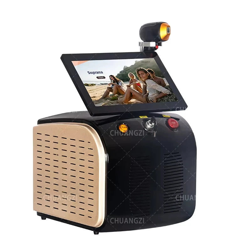 Portable Diode Ice Titanium Laser Hair Removal Machine Professional Permanent Alexandrite Device 808nm 5 Waves