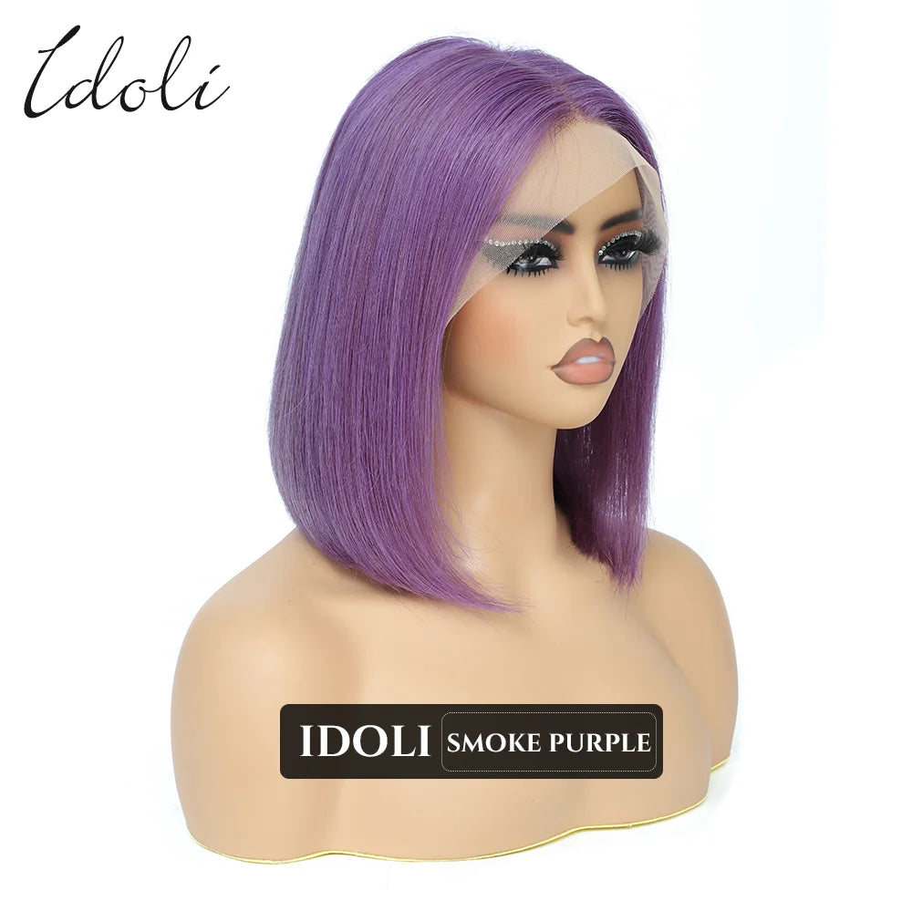 P27/613 Lace Front Wig Human Hair 13x4 Wear And Go Glueless Wigs Human Hair HD Blonde Highlight Lace Front BOB Wig Human Hair