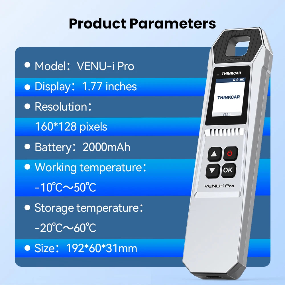 THINKCAR VENU iPro TPMS 315MHz 433MHz Car Tire Pressure Diagnosis Tool Universal Sensor Activation Programming Learning
