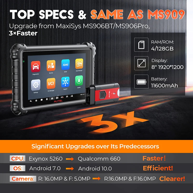 Autel MK906PRO Car Diagnostic Tool Bi-Directional Scanner CAN FD DOIP Support Upgraded MK906BT MS906BT ECU Coding