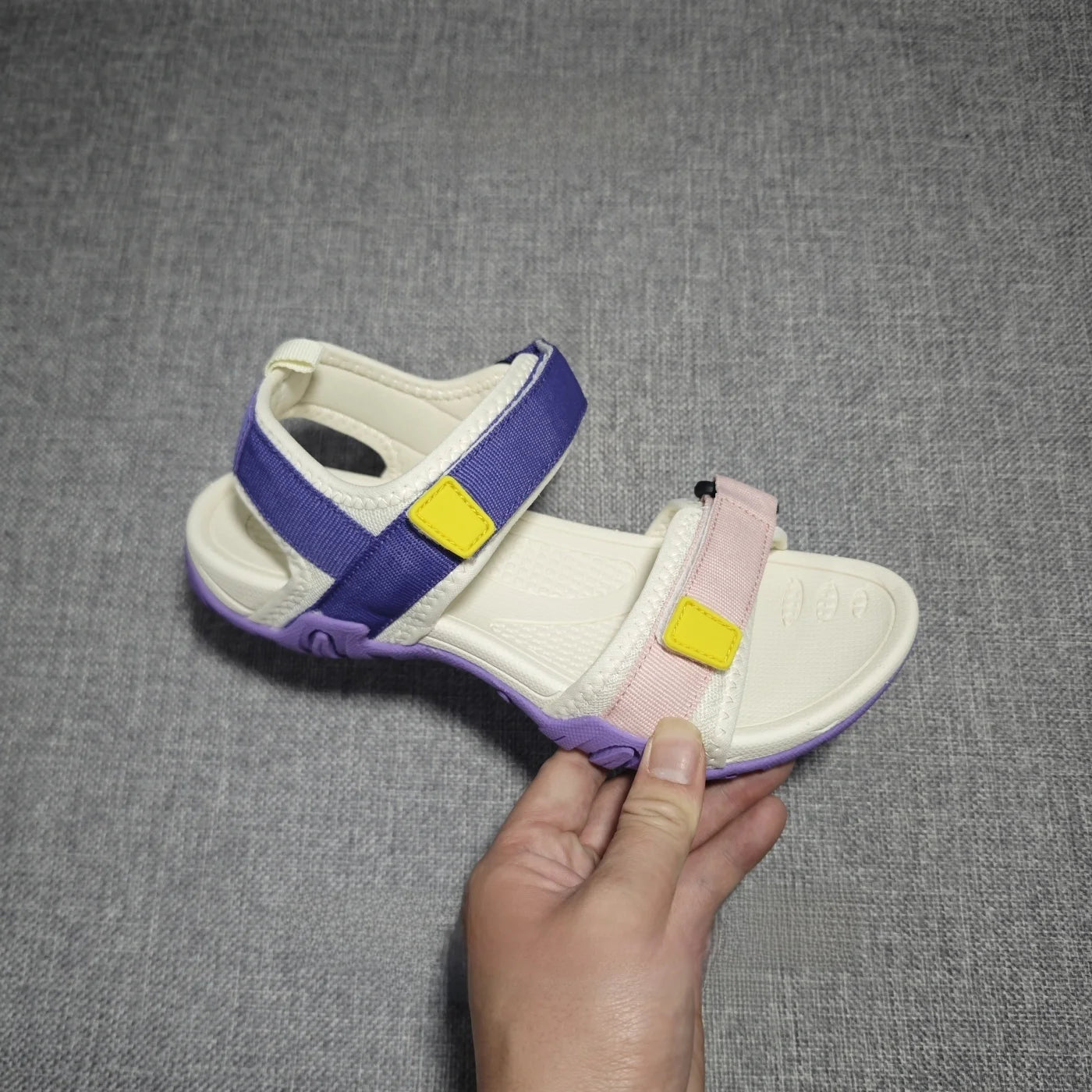 Summer Women's Sandals Shock Absorption Anti-slip Lightweight Comfortable Beach Travel Sandals Flat Bottom Slip-On Casual Loa...