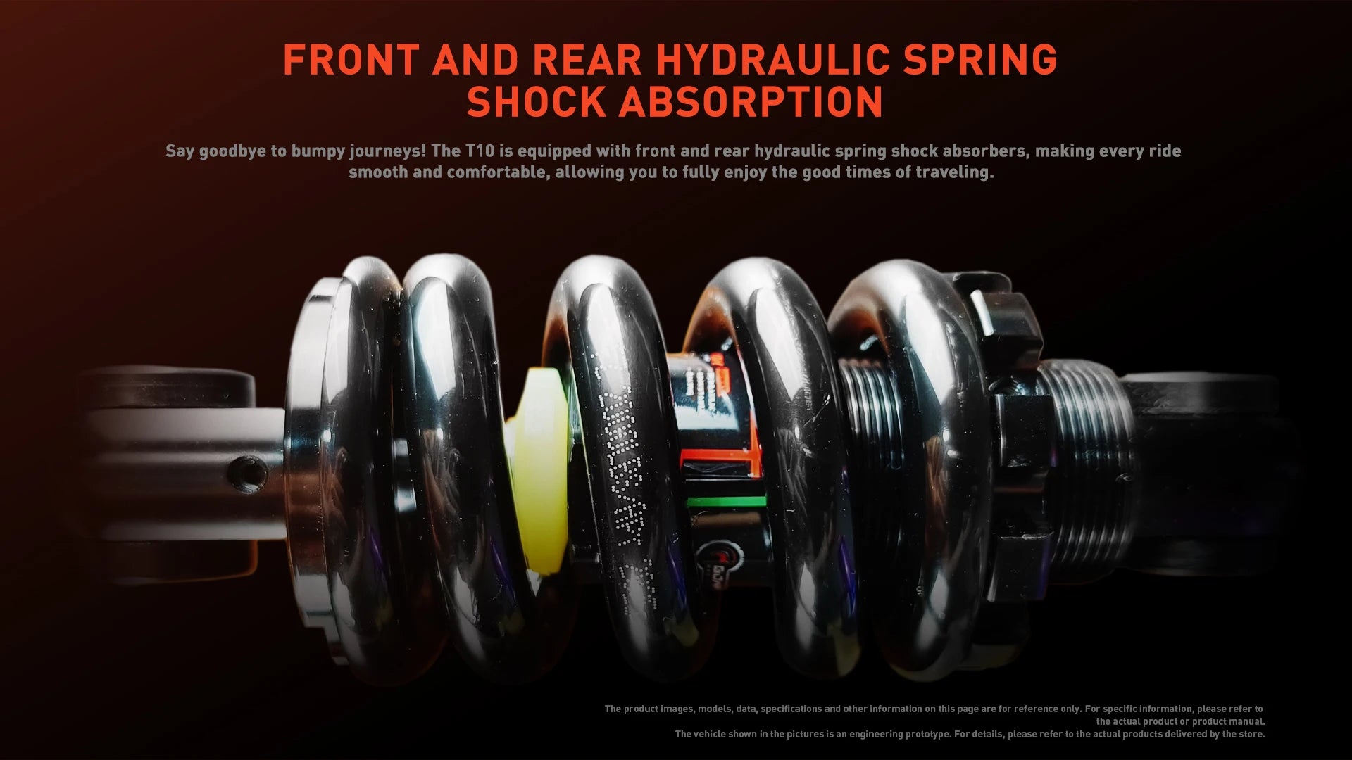 JOYOR T10 Adult Electric Scooter 60V18Ah 1000W*2 Dual Motor Speed 60KM/H Range 30-75KM 10 Inch Off-Road Tires Folding E-Scooter