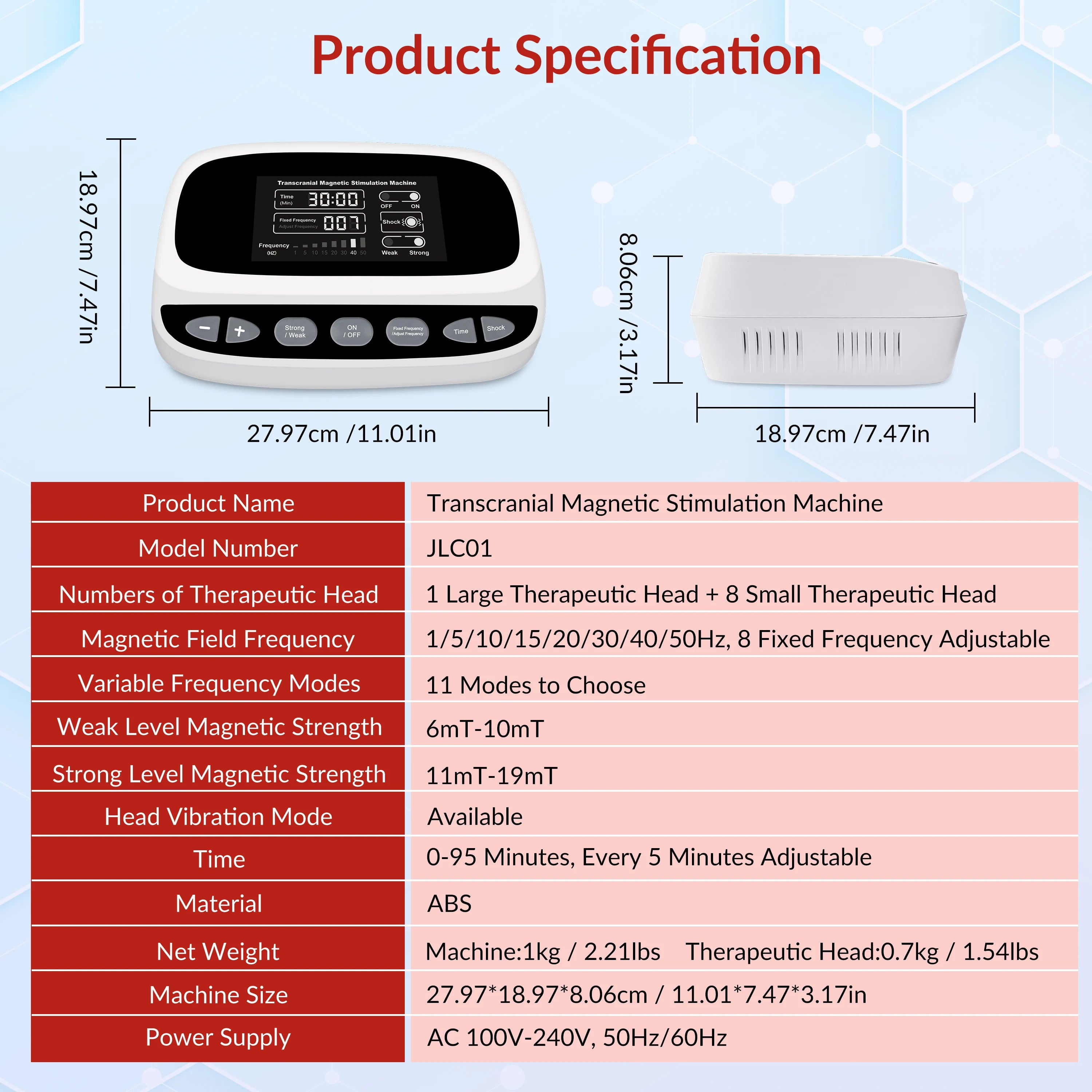 Best Gift Transcranial Magnetic Stimulator for Brain Health RTMS Therapy for Chronic Fatigue & Migraine Neuro Recovery Equipment