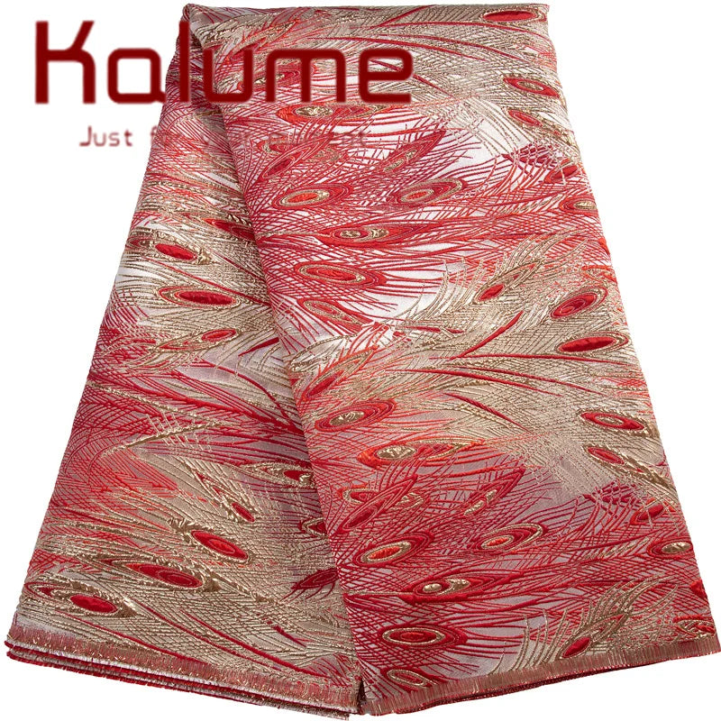 Kalume Lace 2025 Luxury African Brocade Lace Fabric High Quality French Gilding Lace Fabric For Sewing Cloth Party Dress F4442