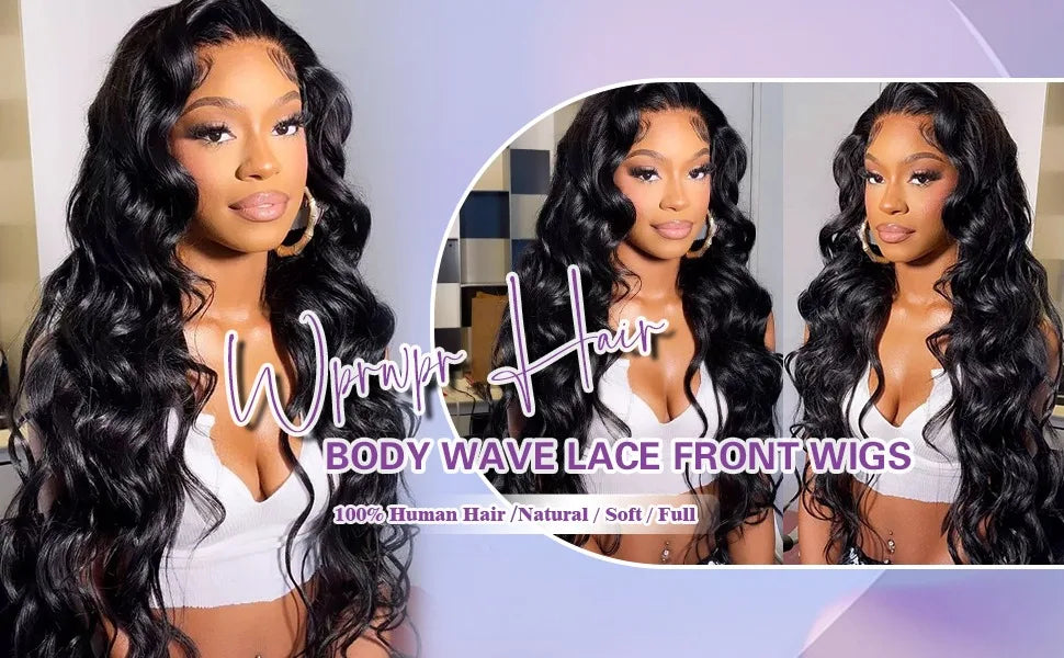 250 Density Body Wave Lace Front Human Hair Wigs 13x4 13x6 Transparent Lace Frontal Human Hair Wigs 40 Inch Pre Plucked Lace Wig