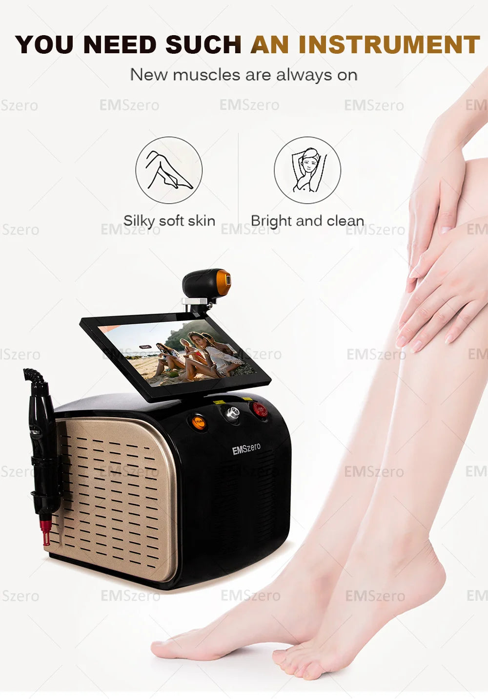 2in1 Soprano Titanium Ice Platinum Diode 755 808 1064nm 3 Wavelength Laser ND:YAG Machine Painless Hair Removal Machine