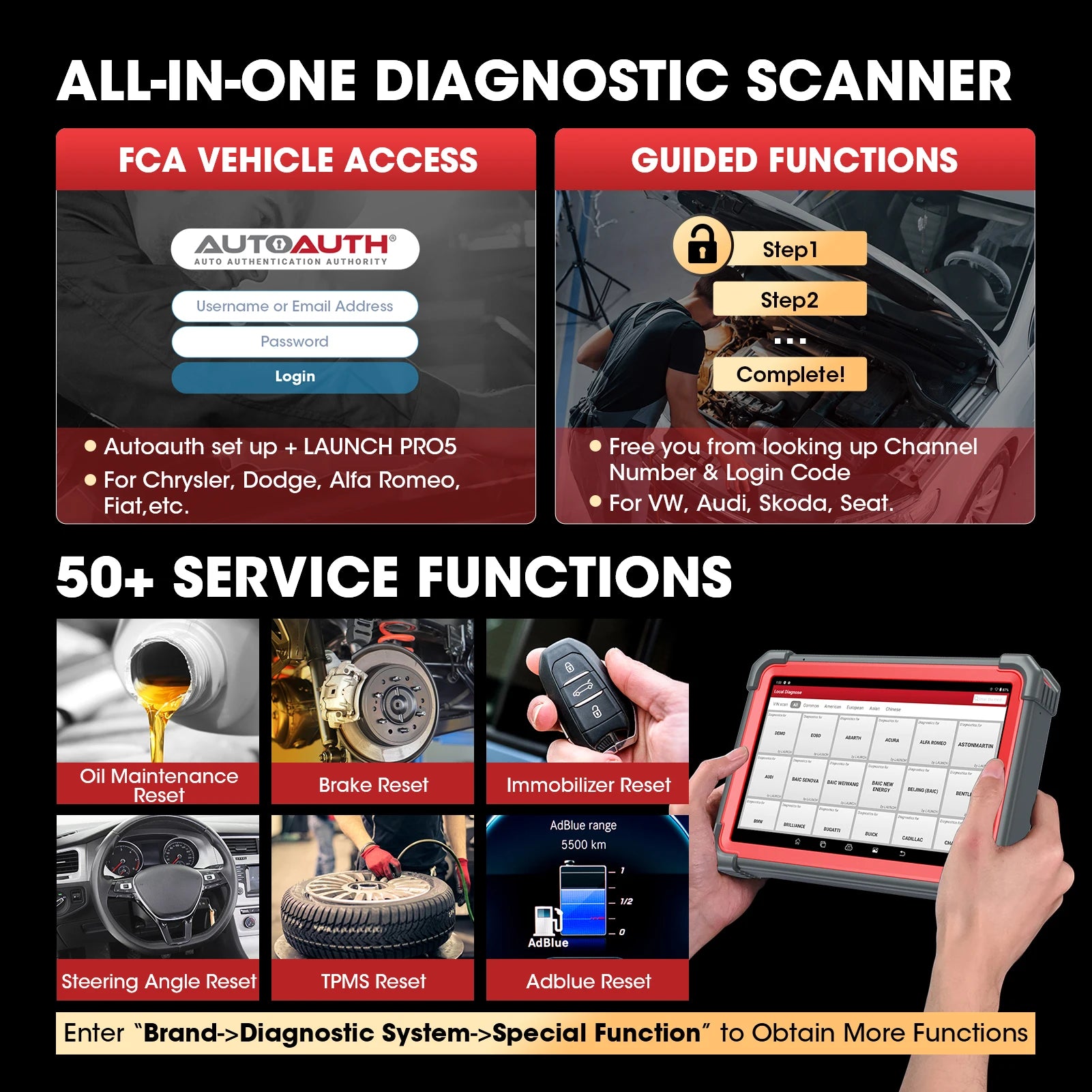 LAUNCH X431 Key Programming Tool X431 Pro5 Smartlink & X-PROG3 Car Diagnostic Tool All Key Lost IMMO Immobilizer Scanner