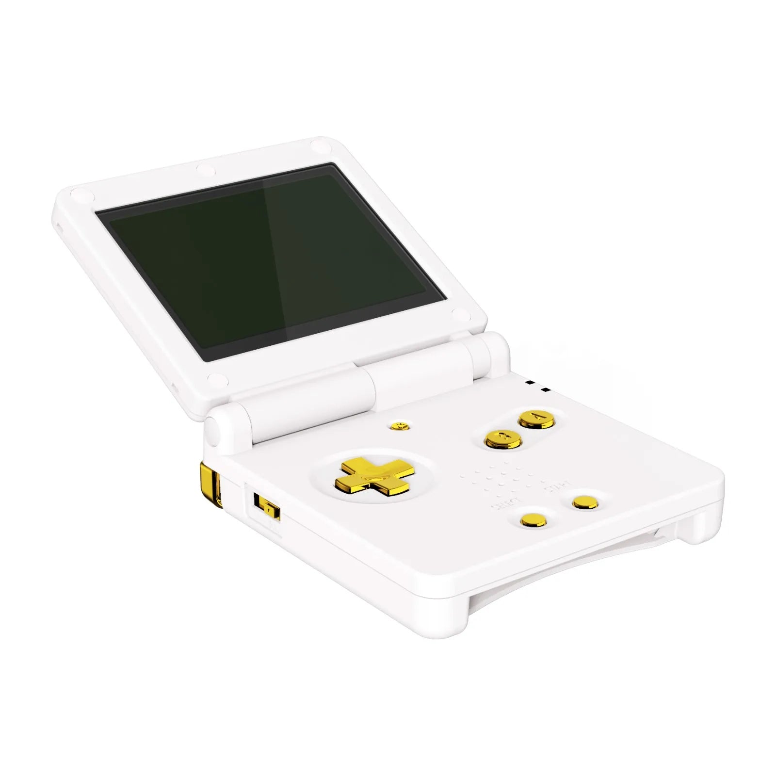 eXtremeRate Chrome Gold & Chrome Silver Full Set Buttons, A B L R Button Power On Off Volume Button D-pad Key for GBA SP Console