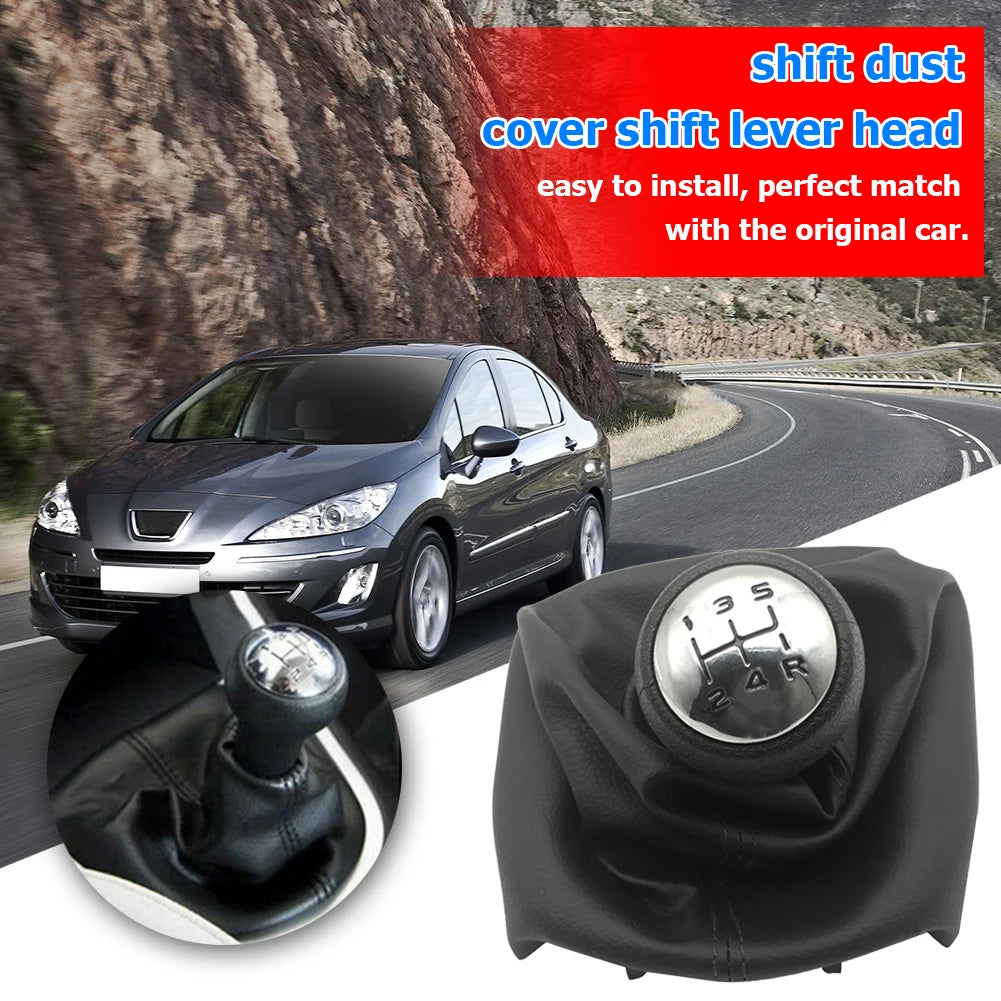 5 Speed Gear Shift Knob Shifter Boot Excellent ABS Plastics Prolonged for Peugeot 307 207 406 Citroen C3 C4 C5