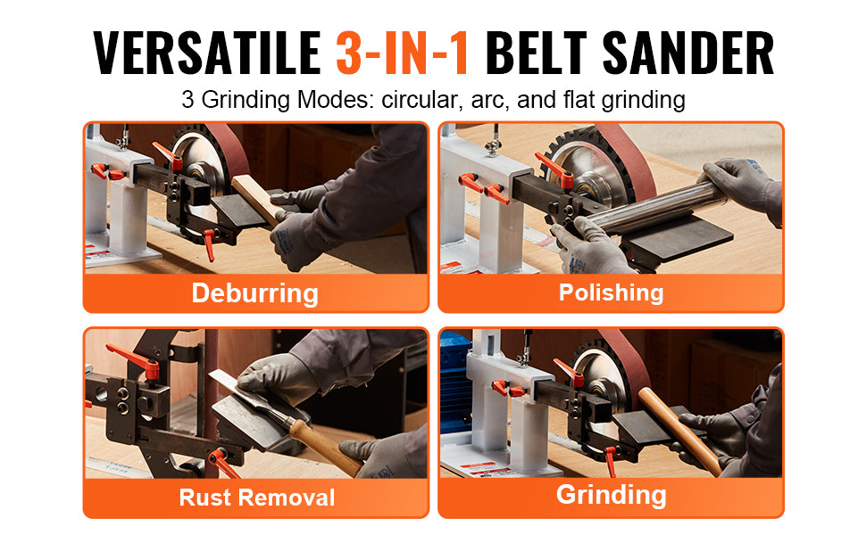 SucceBuy Belt Grinder Sander 72 x 2-Inch Variable Speed Polisher 1500W Polishing Grinding Machine for Metalworking Knife Making