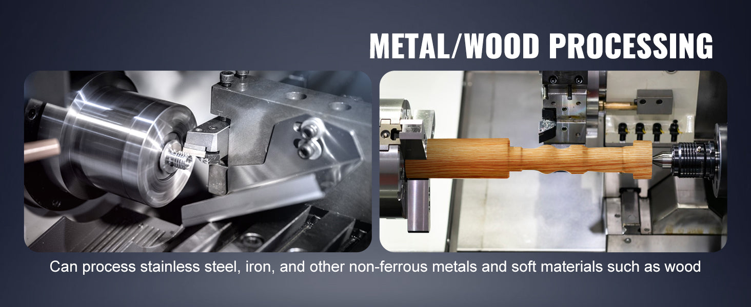 SucceBuy 750W Metal Lathe Machine Brushless 8.3"x29.5" / 210mm*736mm 50-2500RPM Continuously Variable, DIY Metal Working Turning