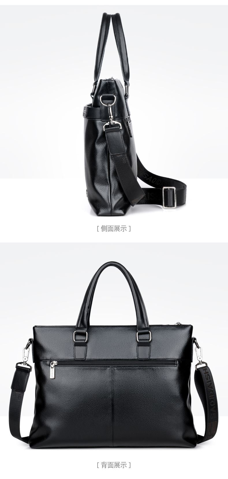 Men's Bag Genuine Leather Men Briefcase for Laptop 14 Messenger Men's Leather Bag Business Portfolio for Document A4