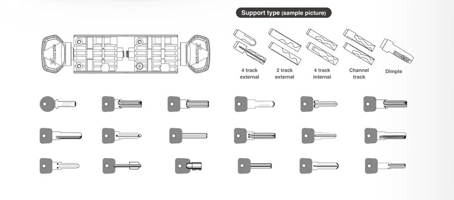Xhorse Dolphin XP-007 XP007 Key Cutting Machine Manual With Built-in Lithium Battery Cut Track/Sided/Dimple Keys